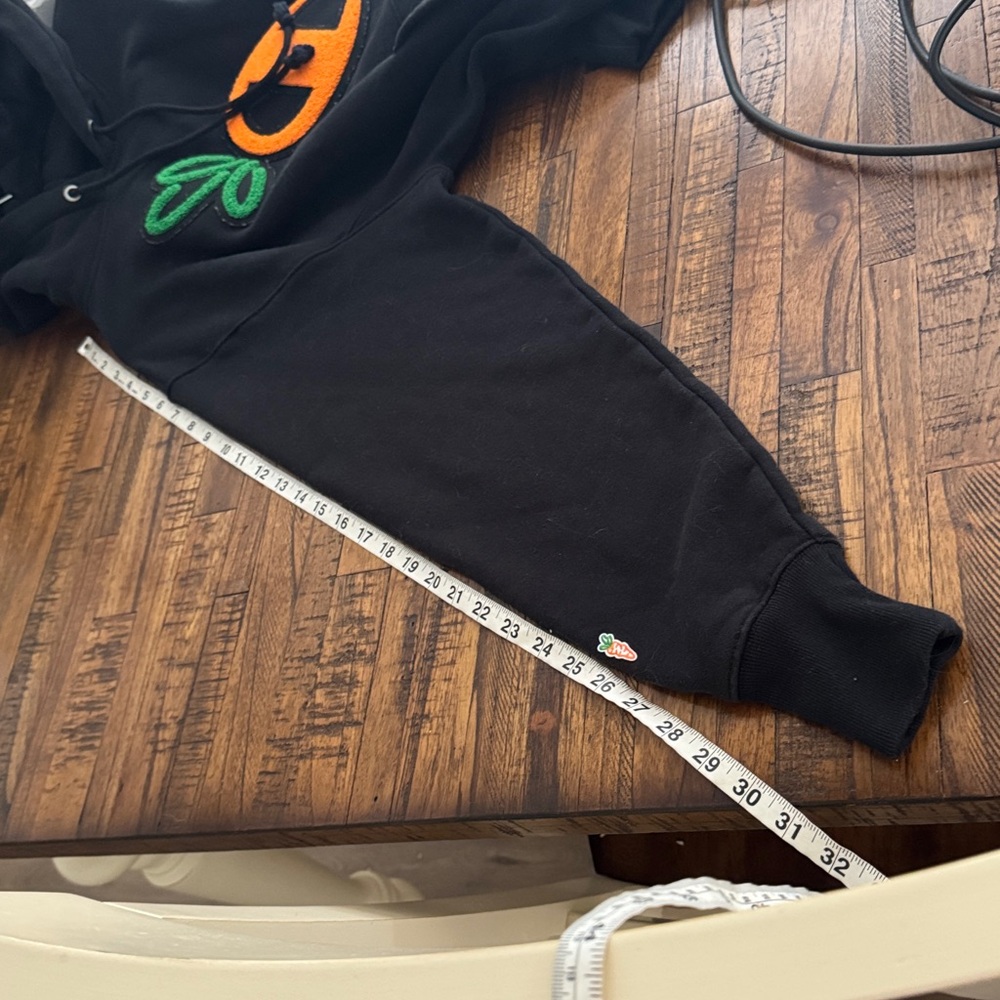 Champion x Anwar Carrots Reverse Weave Chenille Logo Hoodie Black Medium - Picture 14 of 14